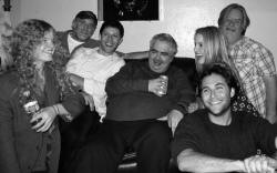 Group photo backstage at the Henry Fonda Theater
